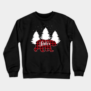 Sister Bear Buffalo Red Plaid Matching Family Christmas Crewneck Sweatshirt